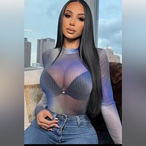 Mesh Blue Bodysuit